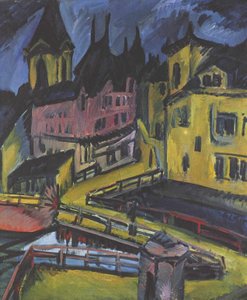 Pfortensteg Chemnitz door Ernst Ludwig Kirchner